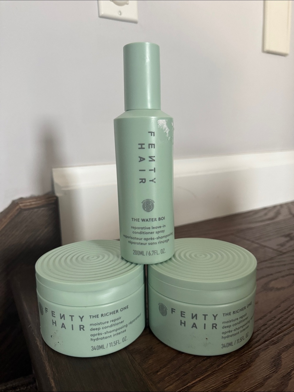 Fenty Beauty Hair Set in Mint Green - The Water Boi & The Richer One